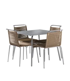 Havemøbelsæt-Salto & Sigsgaard Teglgaard - Lille Havesæt - 90x90/Brun