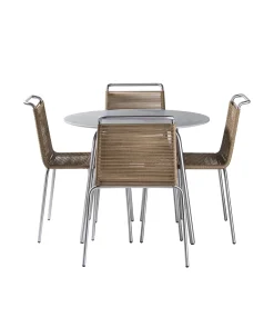 Havemøbelsæt-Salto & Sigsgaard Teglgaard - Lille Havesæt - Ø90/Brun