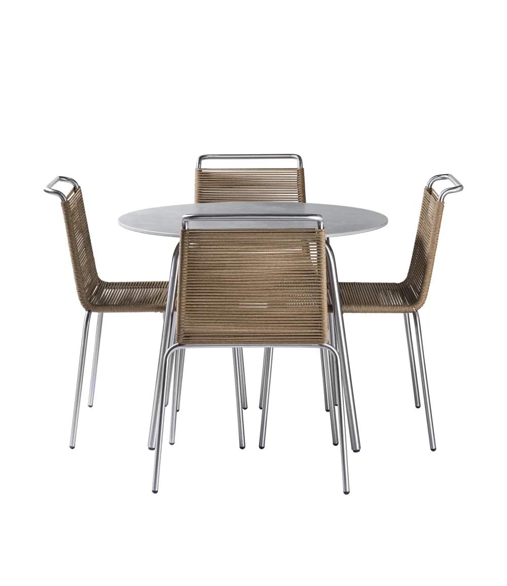 Havemøbelsæt-Salto & Sigsgaard Teglgaard - Lille Havesæt - Ø90/Brun