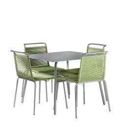 Havemøbelsæt-Salto & Sigsgaard Teglgaard - Lille Havesæt - 90x90/Grøn