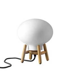 Bordlamper-Philip Bro & Dögg Gudmundsdottir U6 Hiti Mini - Bordlampe - Eg - Opalt glas